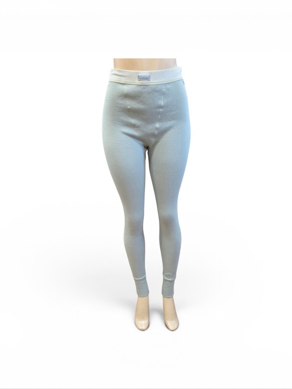 โSKIMS Mineral Cotton Rib Legging Sz Medium Sage Green Thermal Base Layer Lounge